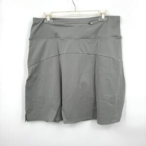 Irusil Women's Pull-On High Waist Active Skirt Regular Fit Pockets Size 3XL Gray
